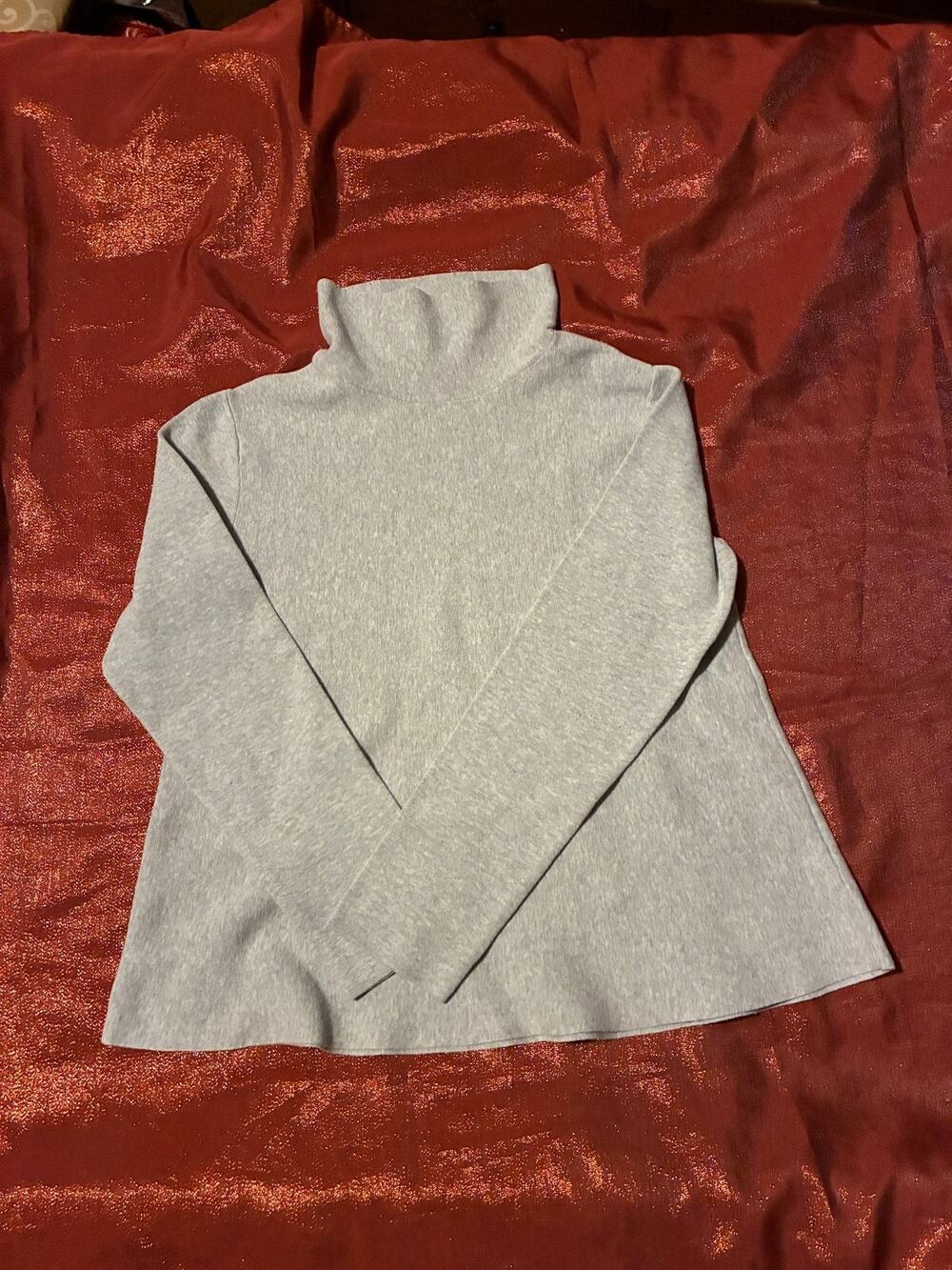 COS Turtleneck Sweater Womens XS Gray Long Sleeve Knit Relaxed Fit Minimalist
